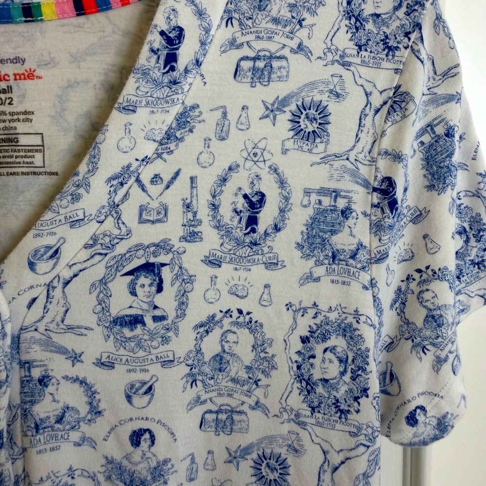 Magnetic Me Women in Science Toile Modal Nightgown XS 0/2 Sleepwear Gown Nursing - Picture 3 of 5